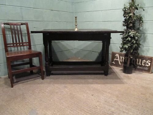 antique early 17th century country oak refectory dining table c1640 w6561308
