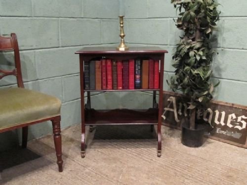 antique edwardian mahogany library table bookcase trough c1900 w6586269