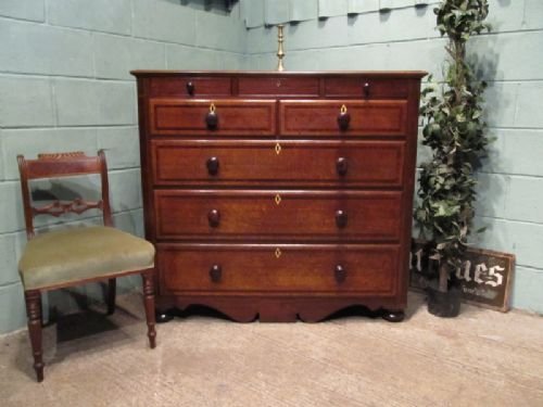 antique georgian regency oak mahogany chest of drawers c1800 w66201710
