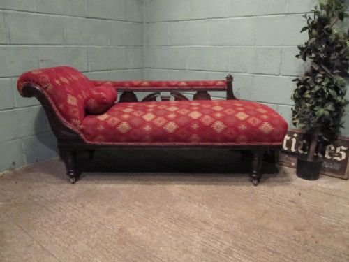 antique edwardian mahogany chaise longue c1900 w6647711