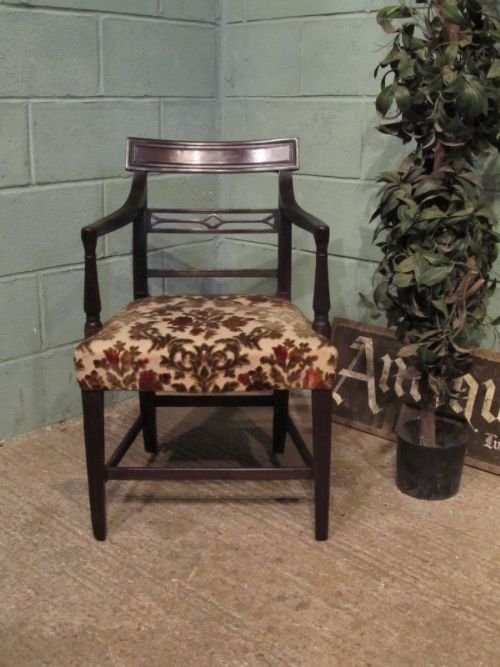 antique regency mahogany elbow desk chair c1800 wemd1341