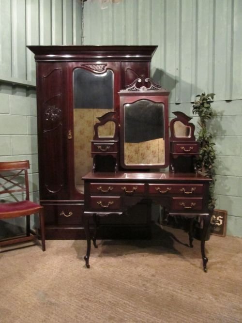 antique wardrobe and dressing table