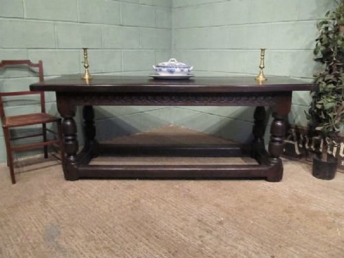 antique 17th century oak refectory dining table c1680 w673591