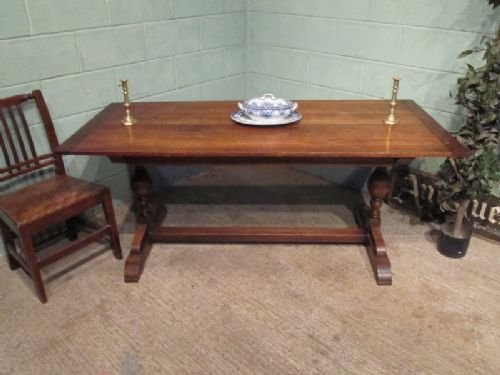 antique victorian oak refectory dining table c1890 w672691
