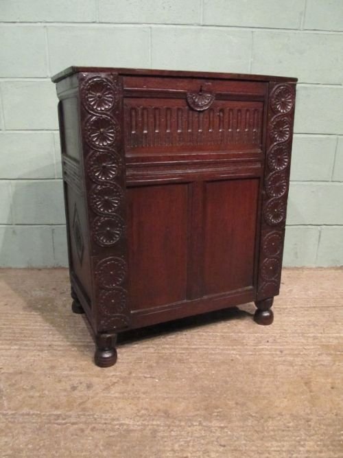 antique early georgian oak food cupboard box c1720 w6738161