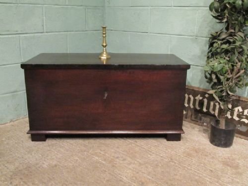 antique early victorian country oak blanket box with secret drawers c1840 w6792132