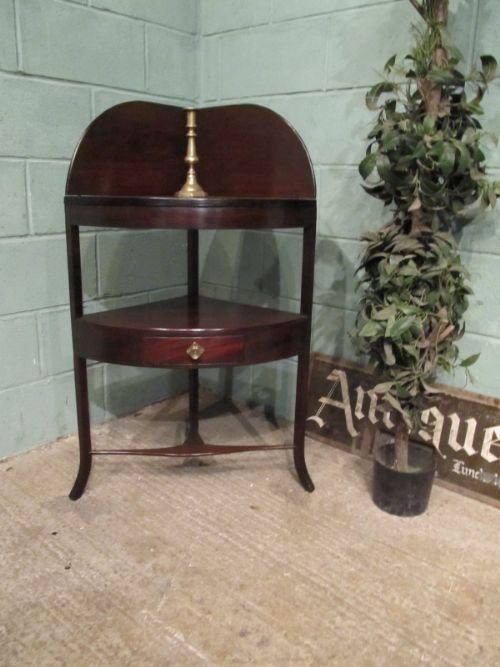 antique regency mahogany corner washstand c1800 w6800a202