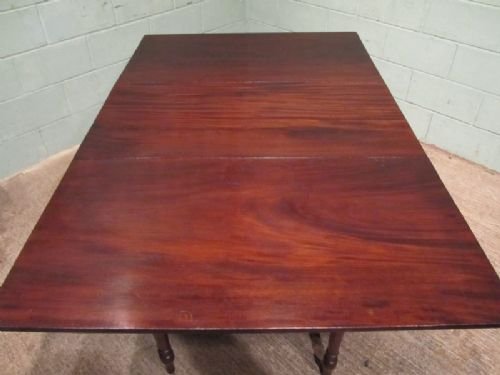 antique large regency mahogany drop leaf dining table c1820 w6870193