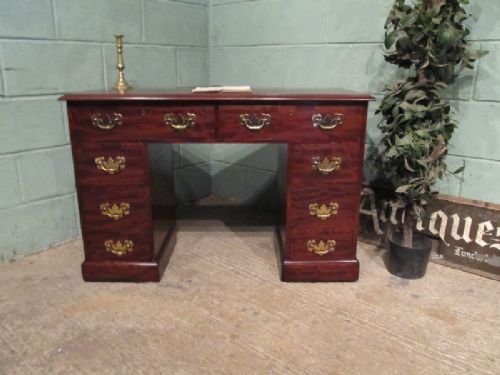 antique victorian mahogany twin pedastal desk c1890 w6812193