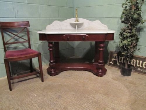 antique victorian marble top duchesse washstand matching dressing table avail