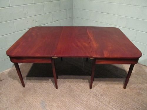 antique regency mahogany 'd' end extending dining table c1800 w6901164