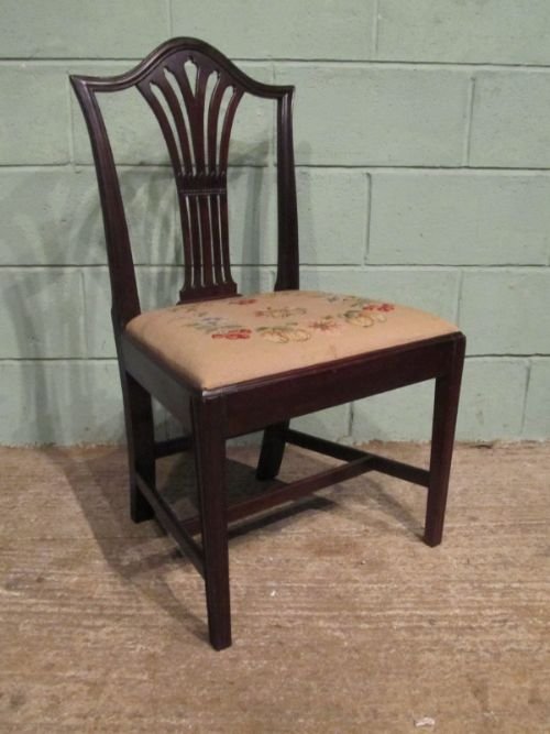 antique georgian cuban mahogany side desk chair c1780 w691915