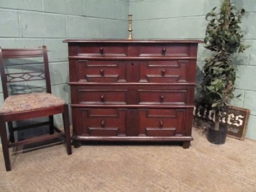 antique 17th century geometric oak chest of drawers c1680 w692275