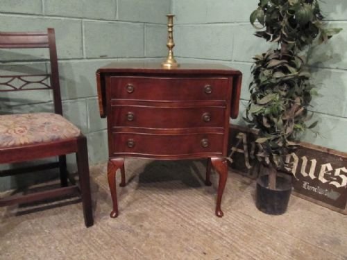 antique mahogany small serpentine chest of drawers c1920 w6991256