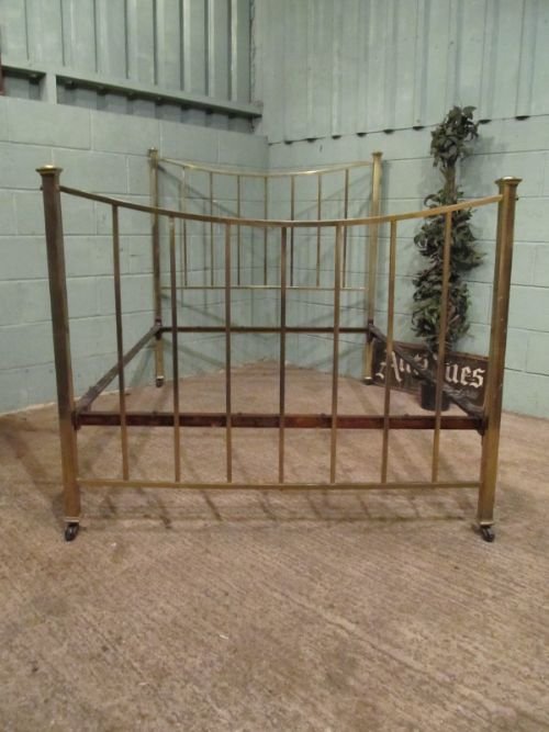 antique victorian brass double bed c1890 w701597