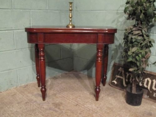 antique victorian mahogany fold over table c1860 w700497
