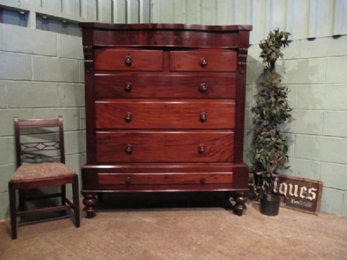 antique victorian large mahogany scotch chest c1880 w7056208
