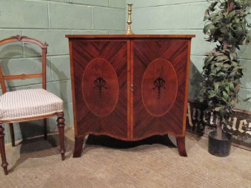antique italian mahogany serpentine shaped cabinet w707039