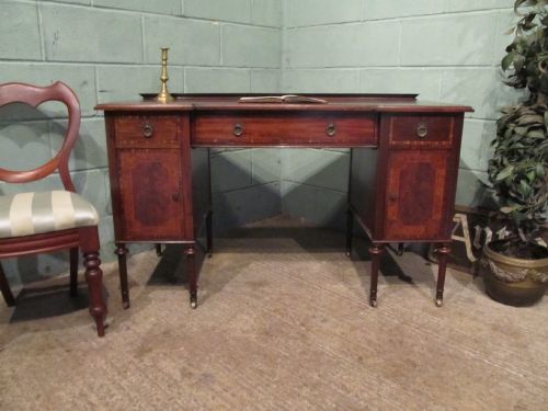 antique edwardian mahogany pedastal desk c1900