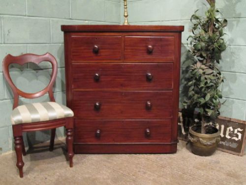 antique victorian mahogany chest of drawers c1880 w71473010