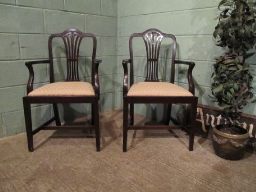 antique pair victorian regency mahogany elbow chairs c1860 w71433010