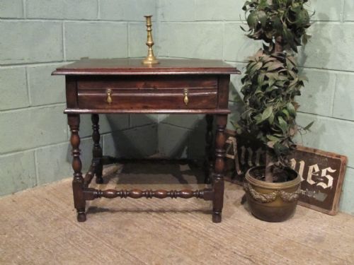 antique georgian country oak elm side table c1780