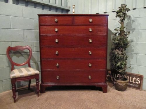 antique georgian regency mahogany tallboy chest of drawers c1820