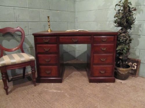 antique edwardian mahogany twin pedastal desk c1900 w728452