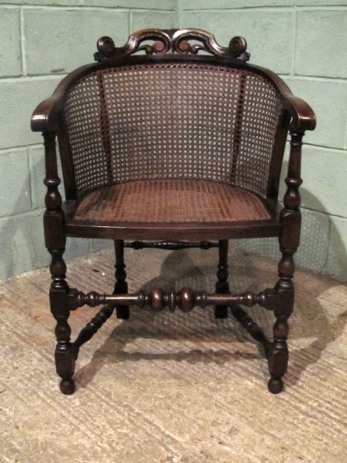 antique william 1v original oak bergere tub armchair c1830