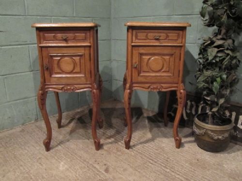 antique pair late 19th century french bedside cabinets c1890