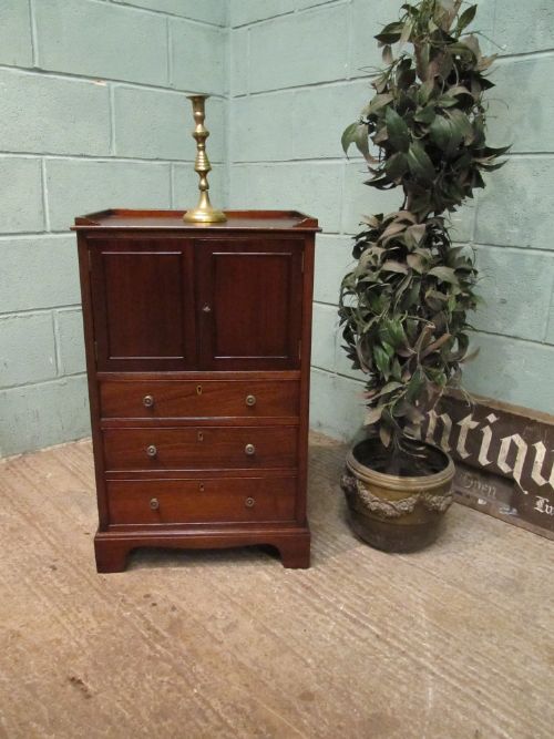 antique edwardian mahogany small pot cupboard chest of drawers c1900