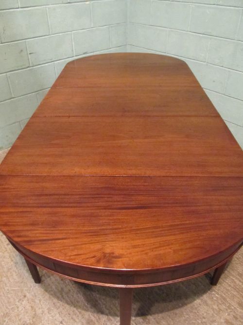 antique georgian regency mahogany 'd' end extending dining table c1820