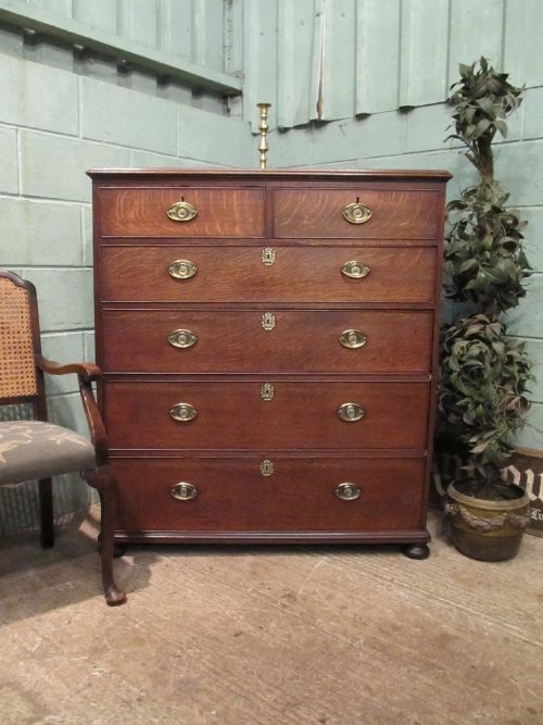 antique 18th century period oak chest of drawers c1780