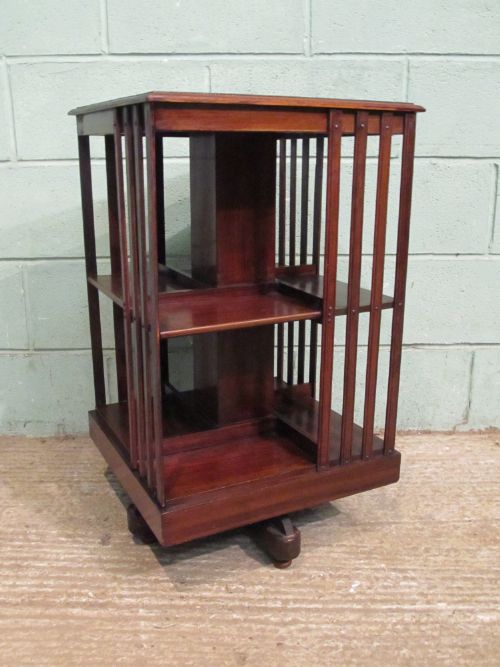 antique edwardian mahogany revolving bookcase c1900