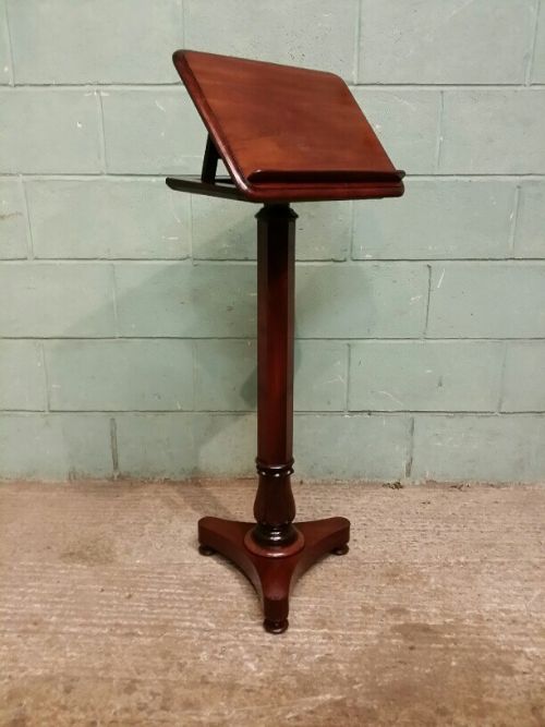 antique victorian mahogany adjustable music stand c1880