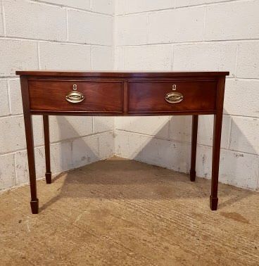 antique regency mahogany bow front side table c1820