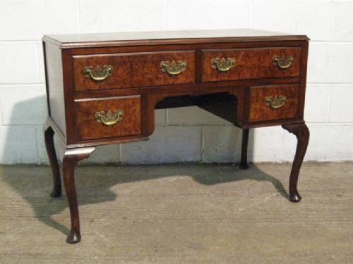 antique edwardian mahogany walnut lowboy desk