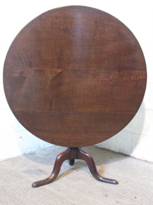antique georgian oak tilt top supper table c1780