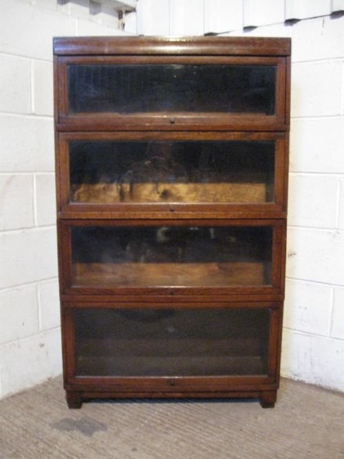 antique globe wernicke oak sectional bookcase