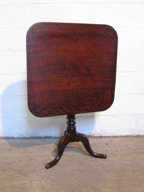 antique georgian mahogany tripod tilt top side table c1780