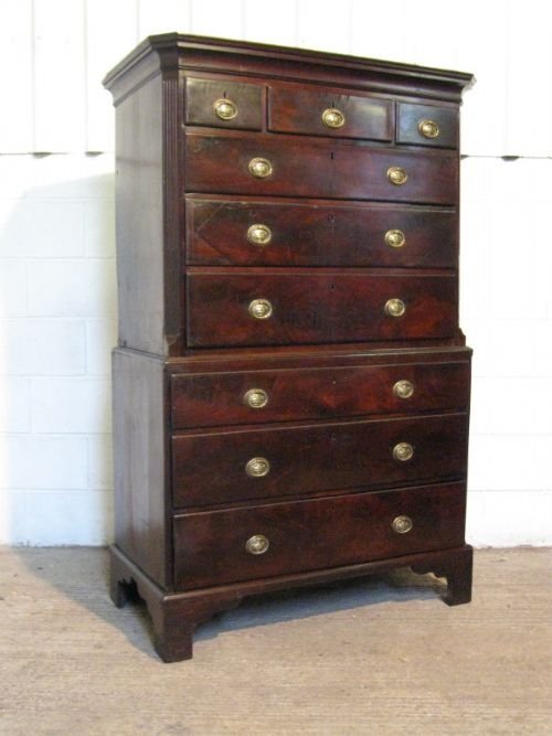 lovely antique georgian mahogany chest on chest c1780