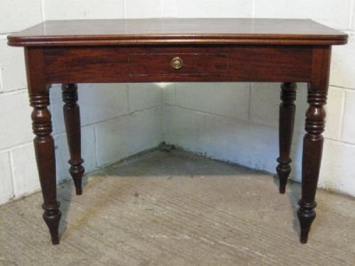 lovely antique victorian mahogany fold over games or tea table c1860