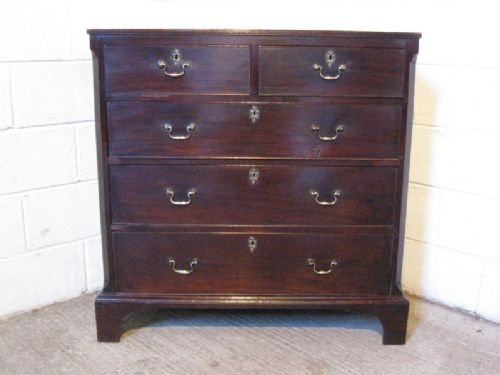 superb antique georgian dark mahogany chest of drawers c1780