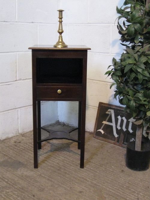 antique georgian mahogany night stand bedside table c1780