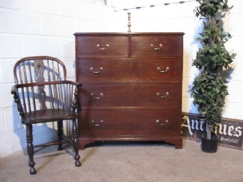antique georgian country oak chest of drawers c1780