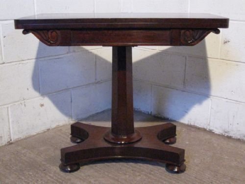 antique regency mahogany fold over games tea table c1800