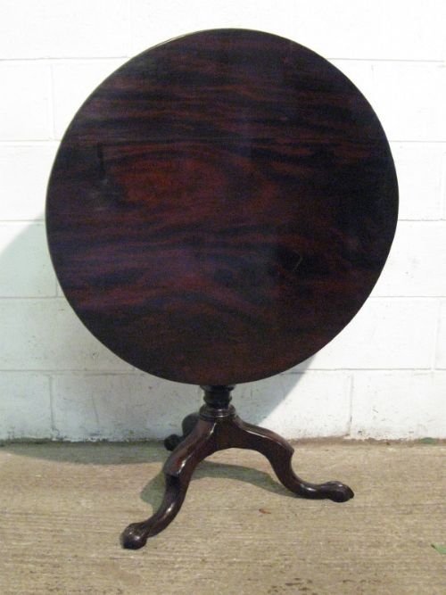 antique georgian cuban mahogany tilt top bird cage tea side table c1780