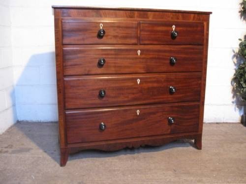antique georgian mahogany chest of drawers c1780