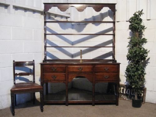 antique early victorian country oak sideboard dresser c1850