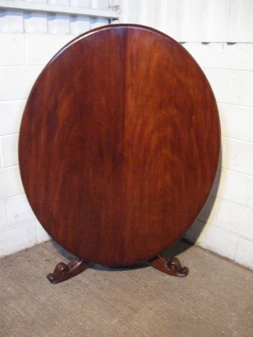 antique early victorian mahogany large oval tilt top dining table c1850 wdb3876228
